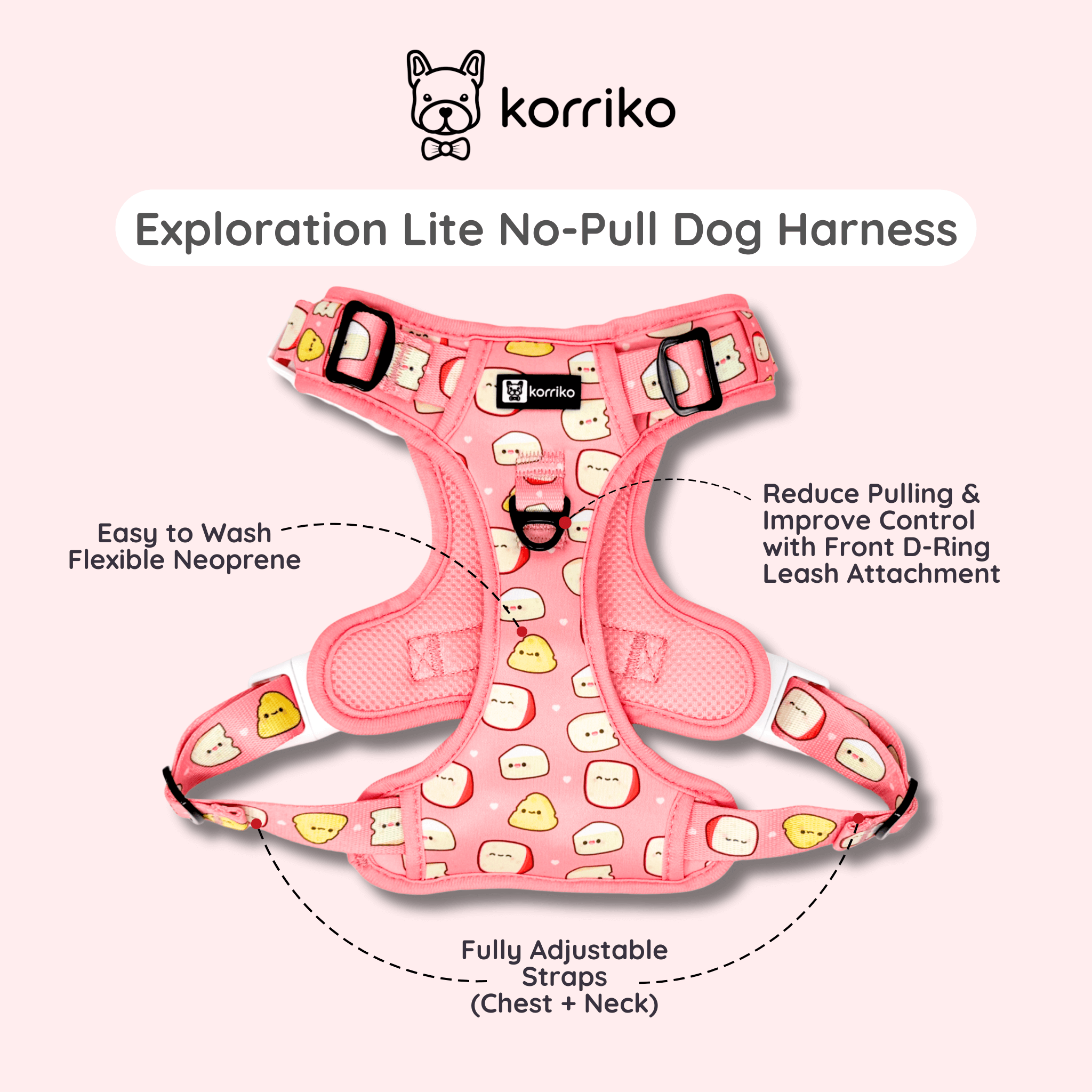 Ultimate Exploration No-Pull Harness Bundle Set - Cheese (4-Piece)