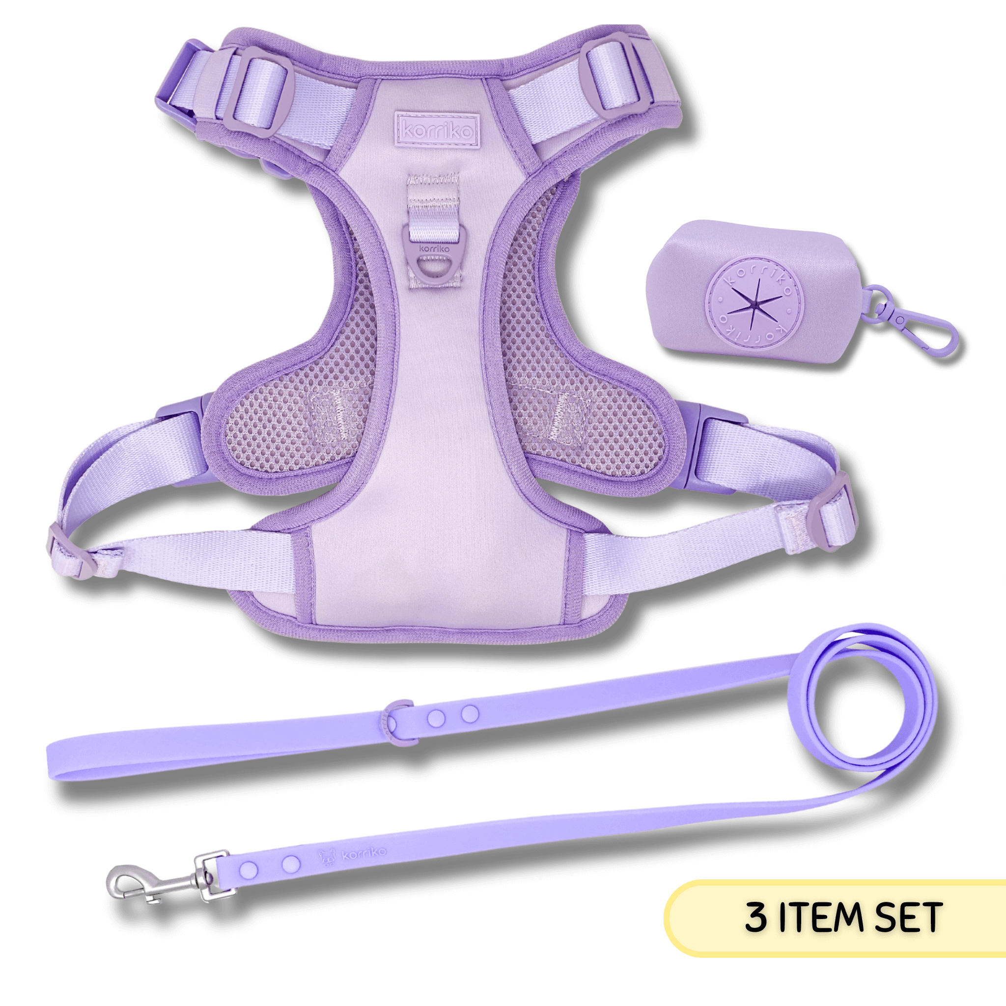 Essential Exploration No-Pull Harness Walk Set - Lilac (3-Piece) (Final Sale)