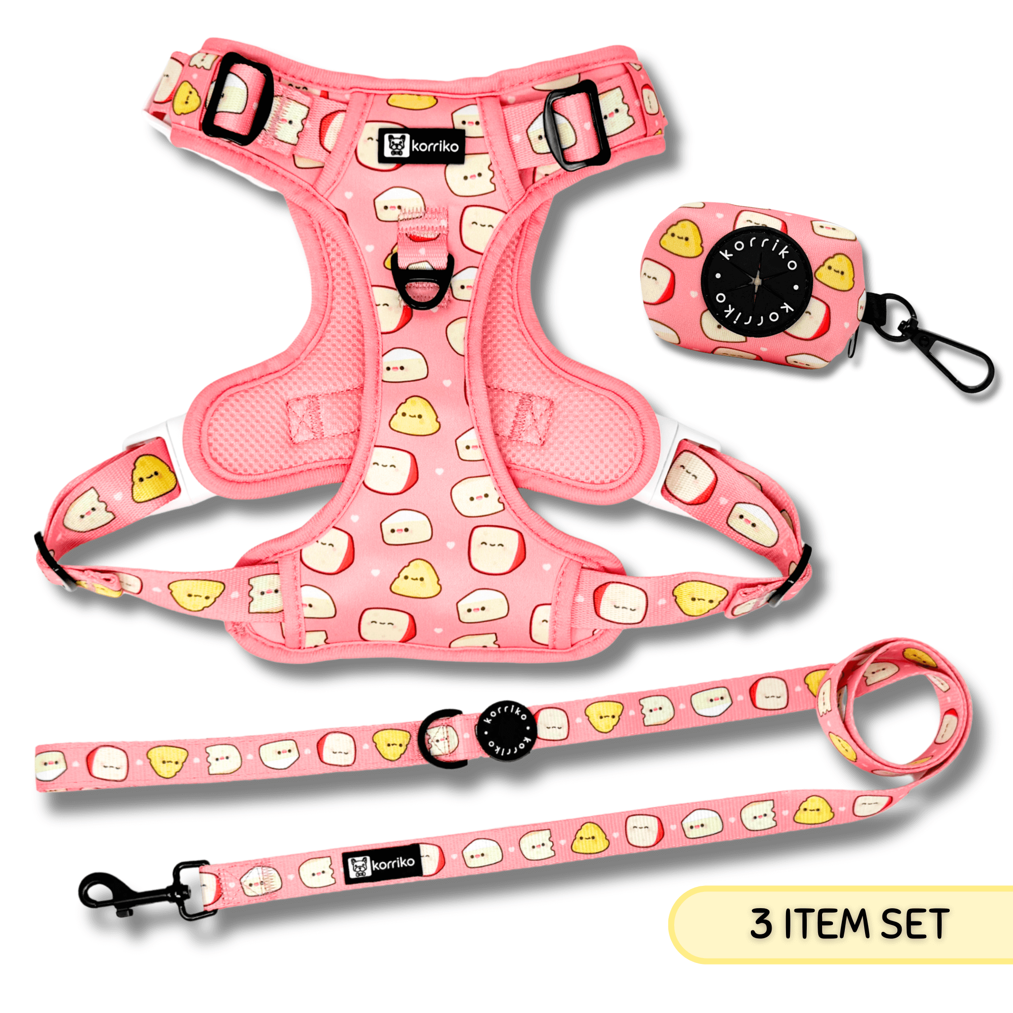 Essential Exploration No-Pull Harness Walk Set - Cheese (3-Piece)