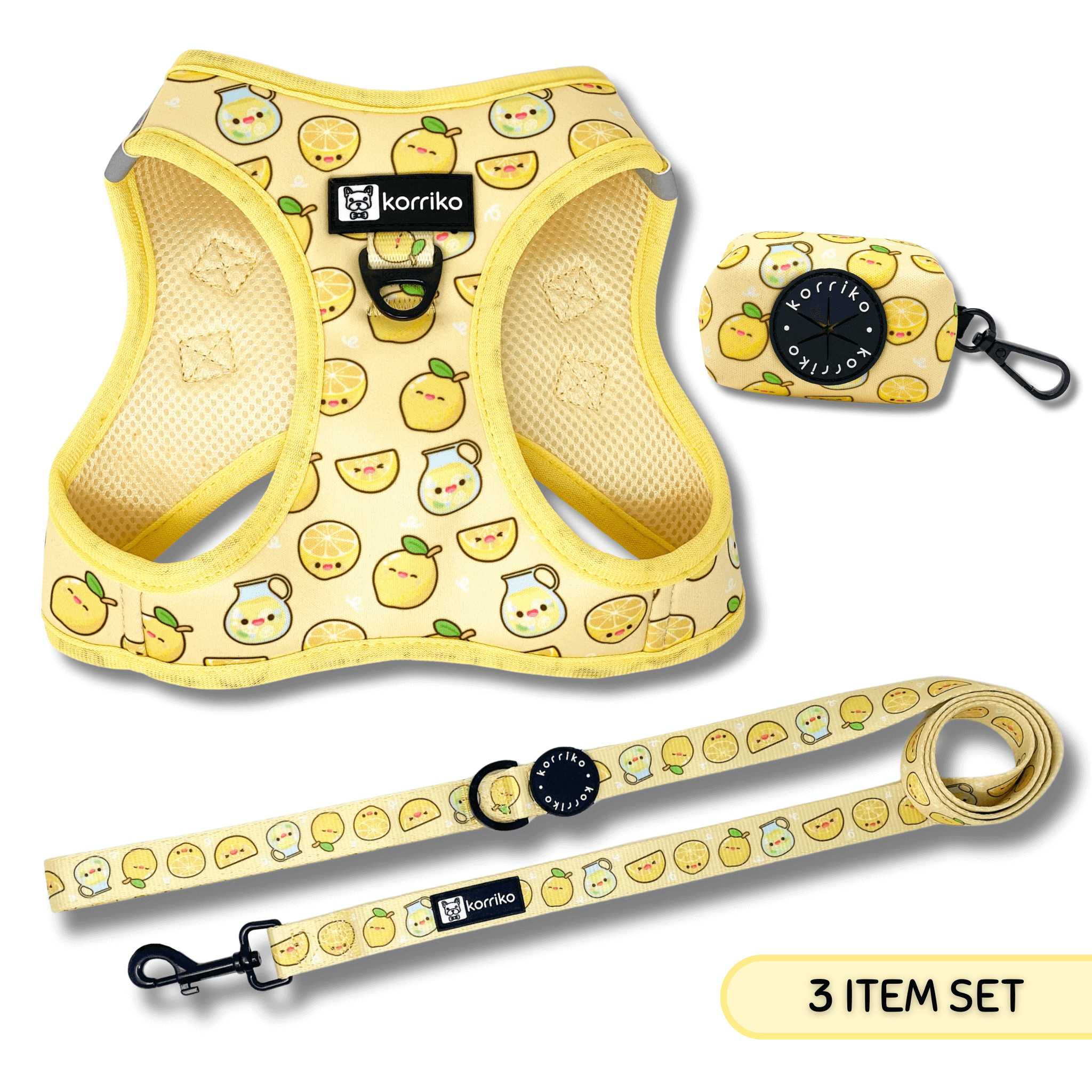 Essential Step-In Harness Walk Set - Lemonade (3-Piece)