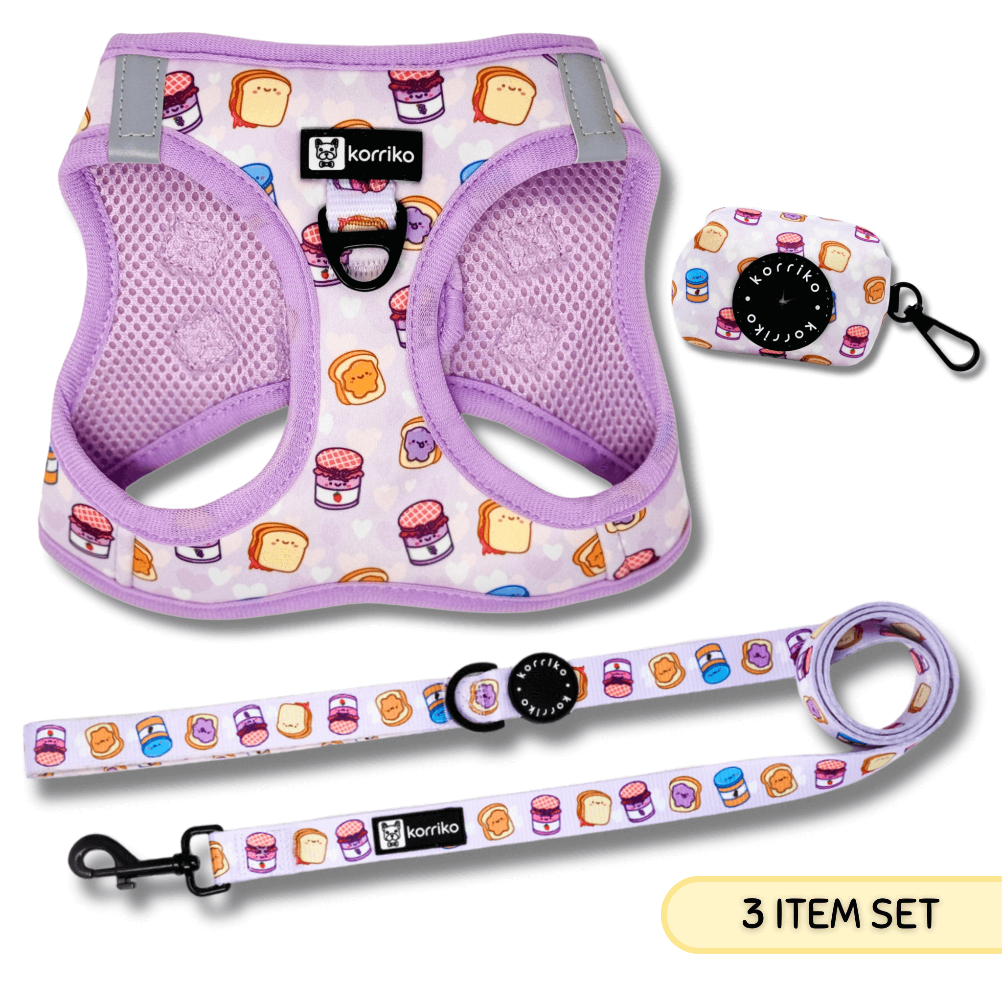 Essential Step-In Harness Walk Set - Peanut Butter Jelly (3-Piece)