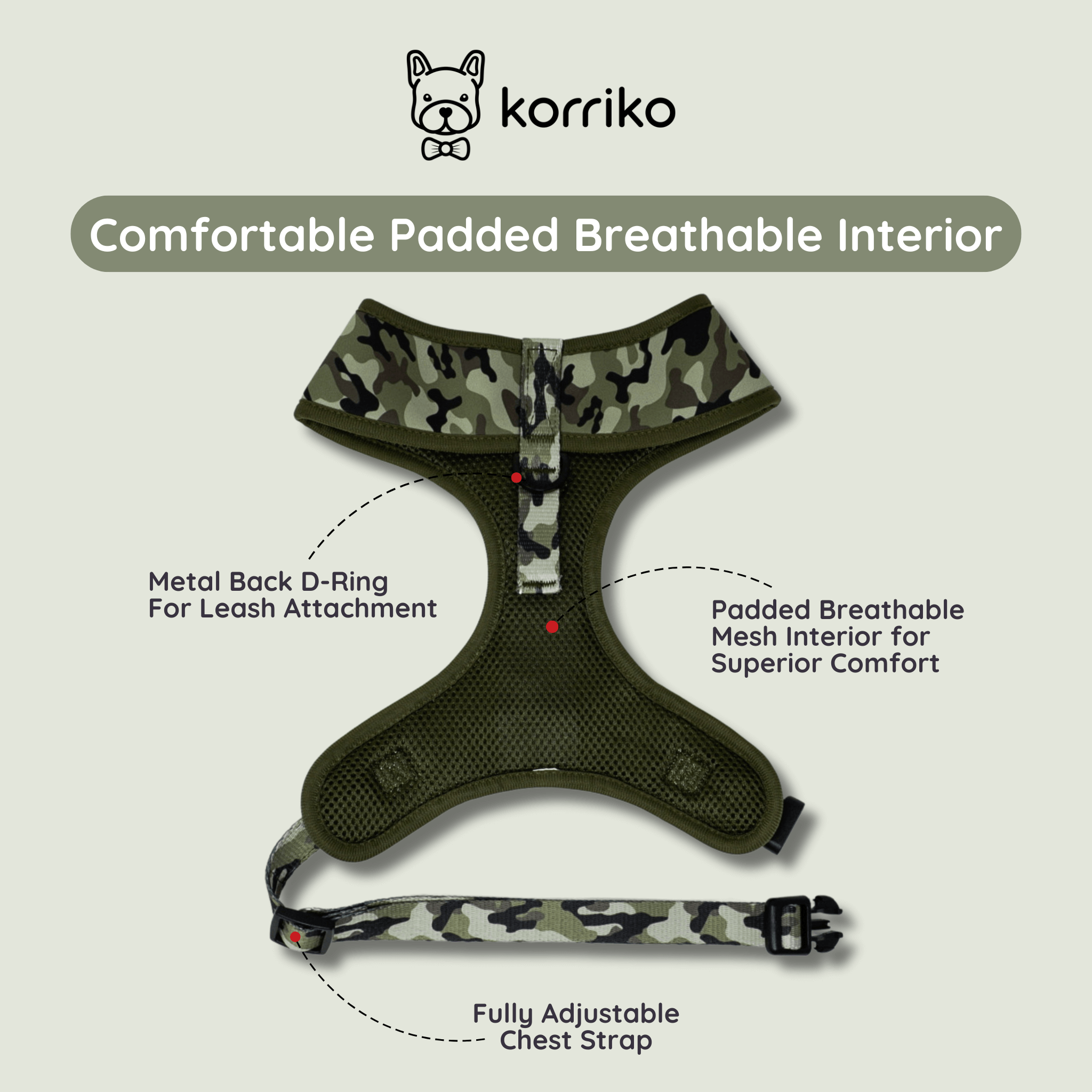 Ultimate Classic No-Pull Harness Bundle Set - Green Camo (6-Piece) (Final Sale)