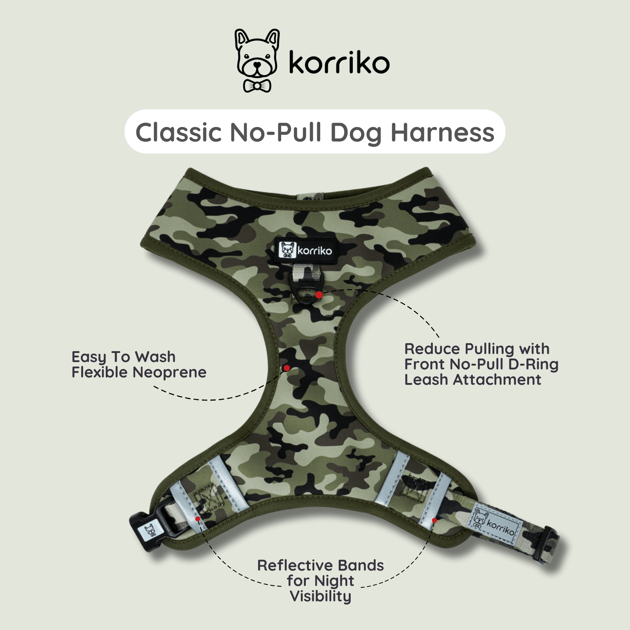 Ultimate Classic No-Pull Harness Bundle Set - Green Camo (6-Piece) (Final Sale)