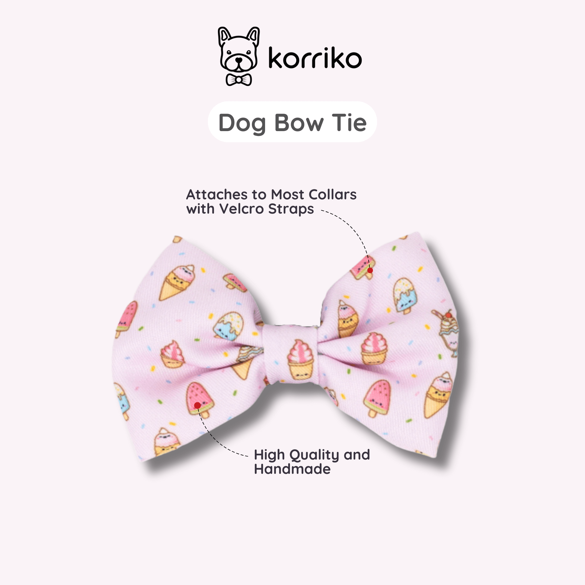 Dog Bow Tie - Ice Cream (Final Sale)