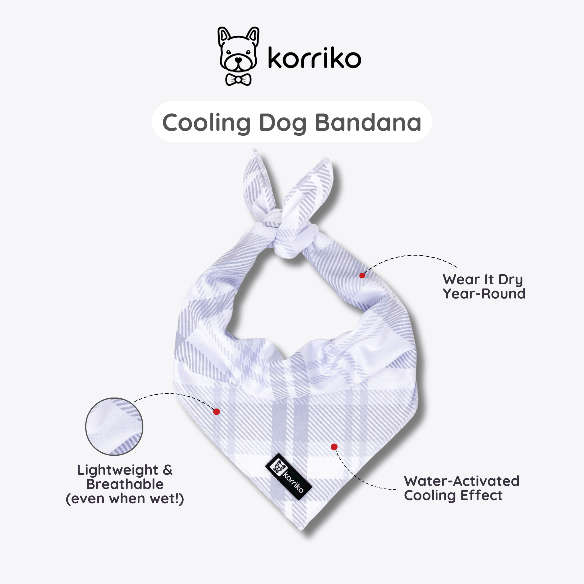 Cooling Dog Bandana - Park City Plaid (Final Sale)