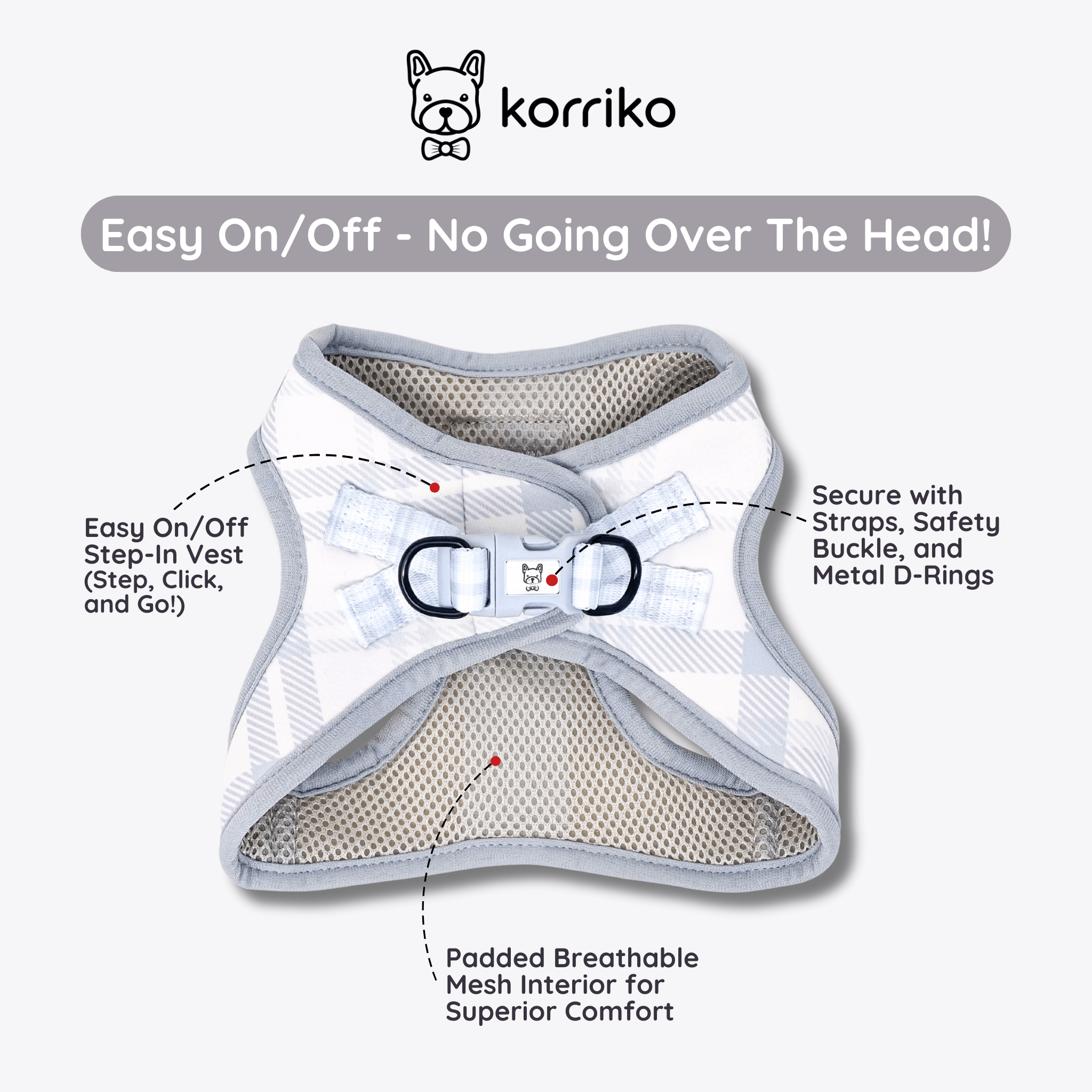 Step-In Dog Harness - Park City Plaid (Final Sale)