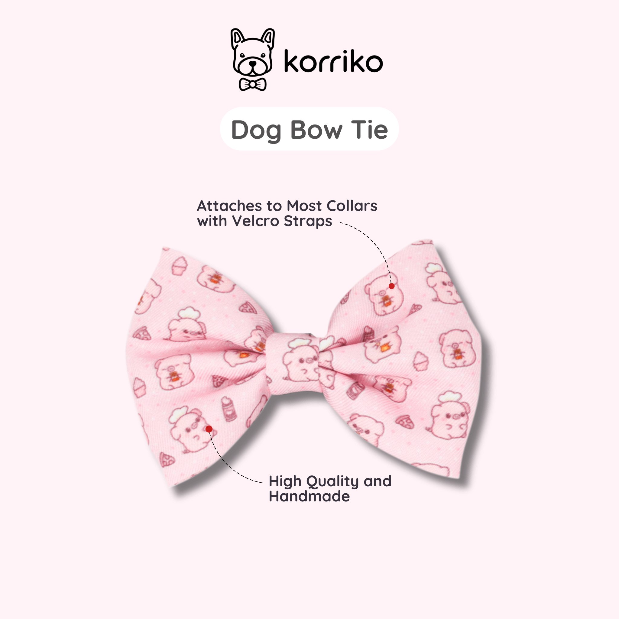 Dog Bow Tie - Piggin' Out (Final Sale)