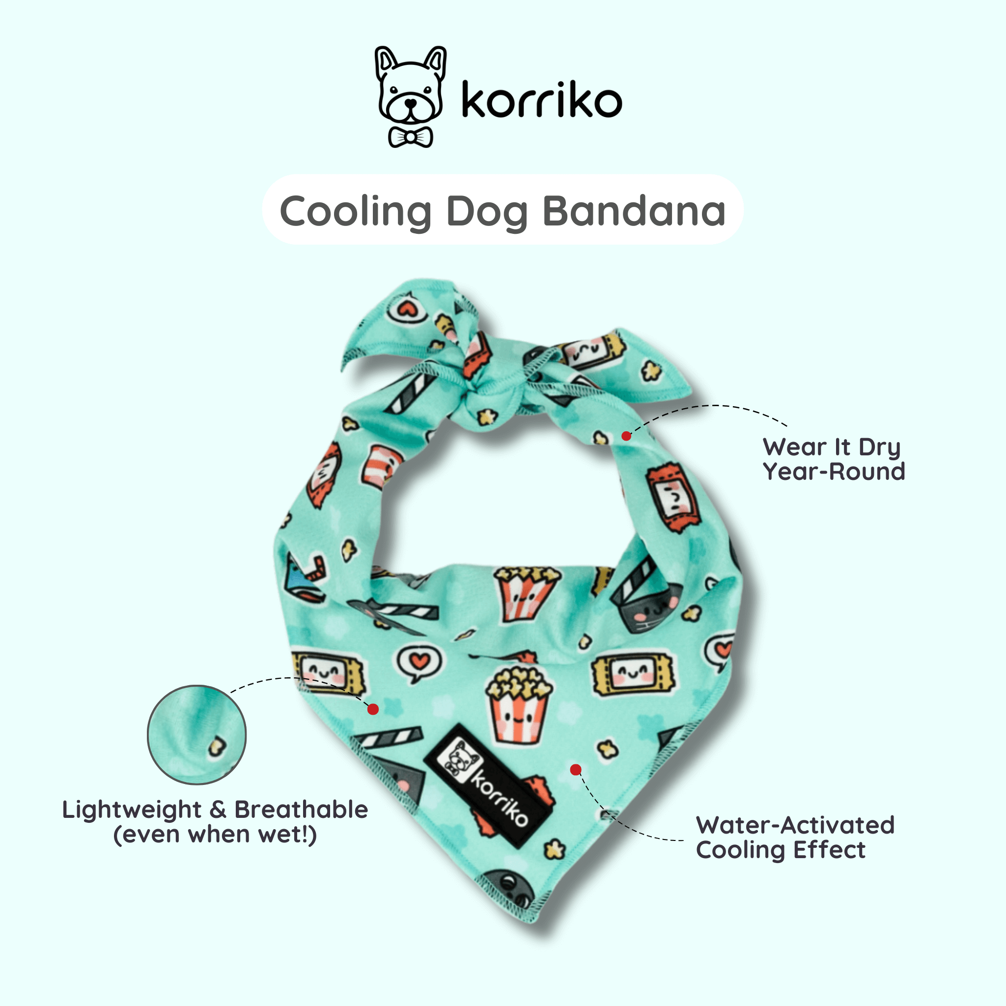 Cooling Dog Bandana - Pupflix (Final Sale)