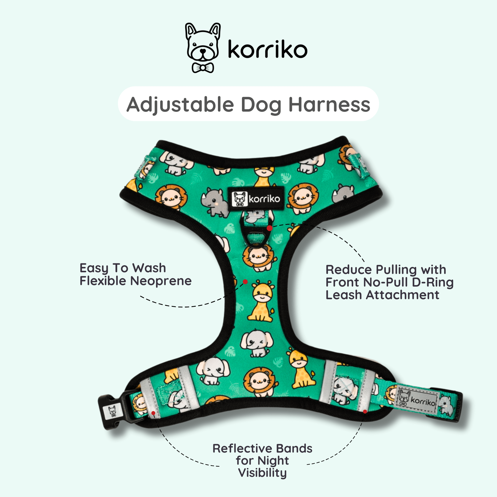 Adjustable Dog Harness - Safari (Final Sale)