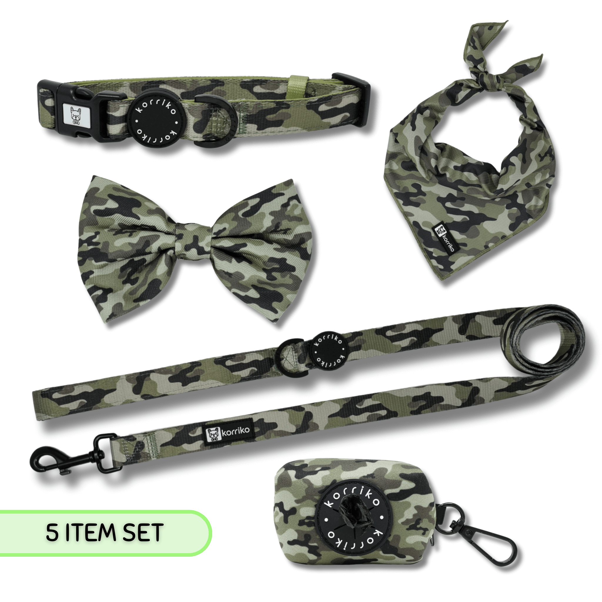 Ultimate Collar Bundle Set - Green Camo (5-Piece) (Final Sale)