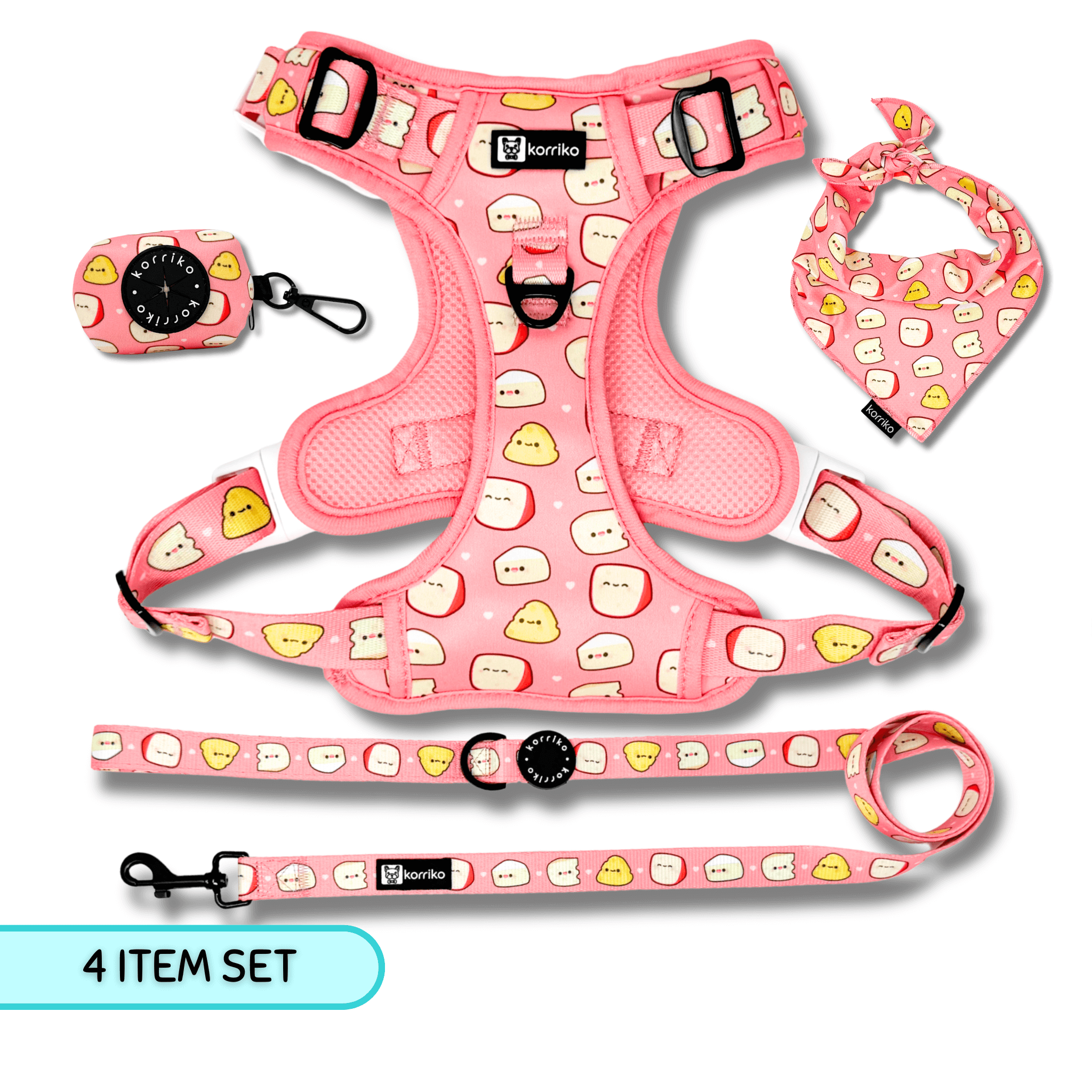 Ultimate Exploration No-Pull Harness Bundle Set - Cheese (4-Piece)