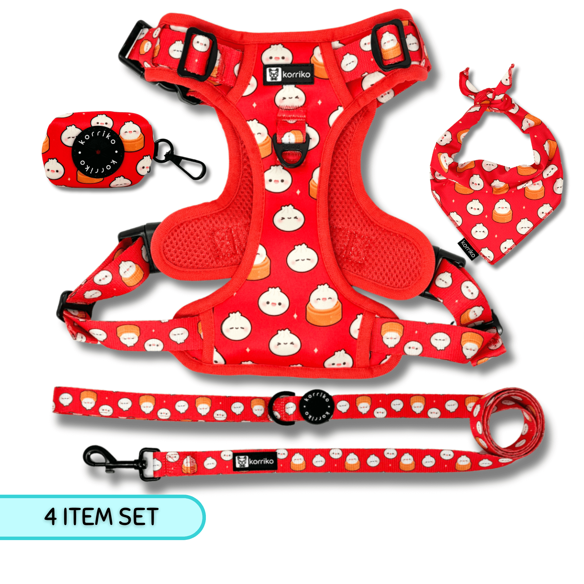 Soup Dumpling Ultimate Harness Bundle Set | 4-Piece Matching Dog