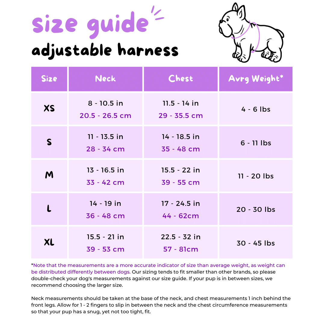 Sizing guide - 55 Collection