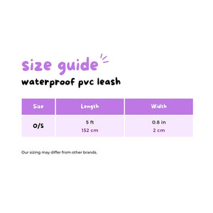 Waterproof PVC Dog Leash - Lilac
