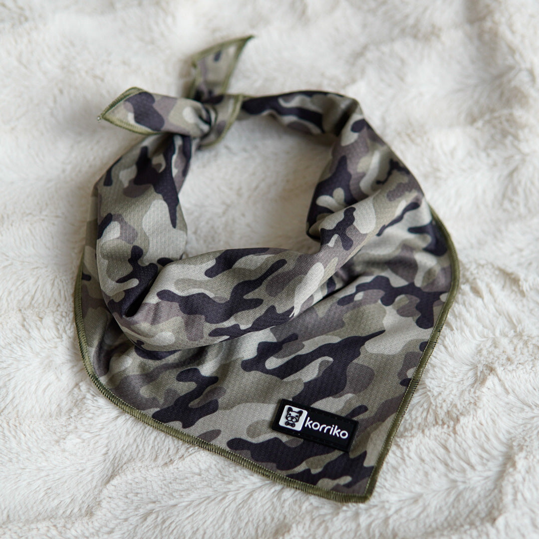 Cooling Dog Bandana - Green Camo (Final Sale)