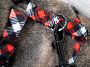 Adjustable Dog Harness - Red Plaid